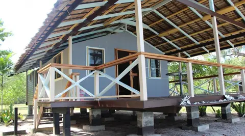 Beachfront bungalow at Doini Island Plantation Resort
