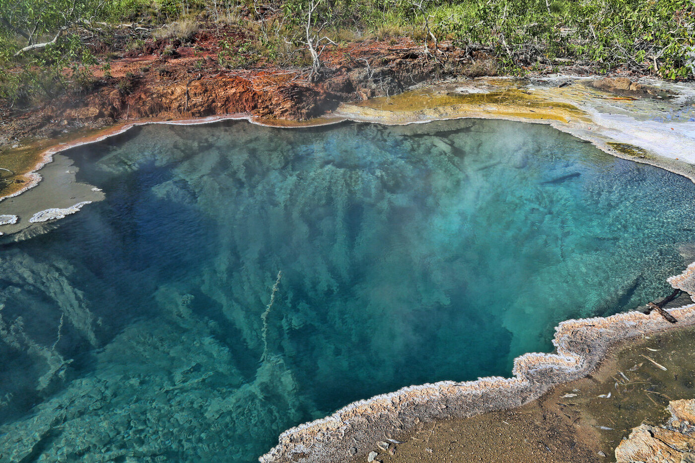 Geothermal landscape on Fergusson Island.