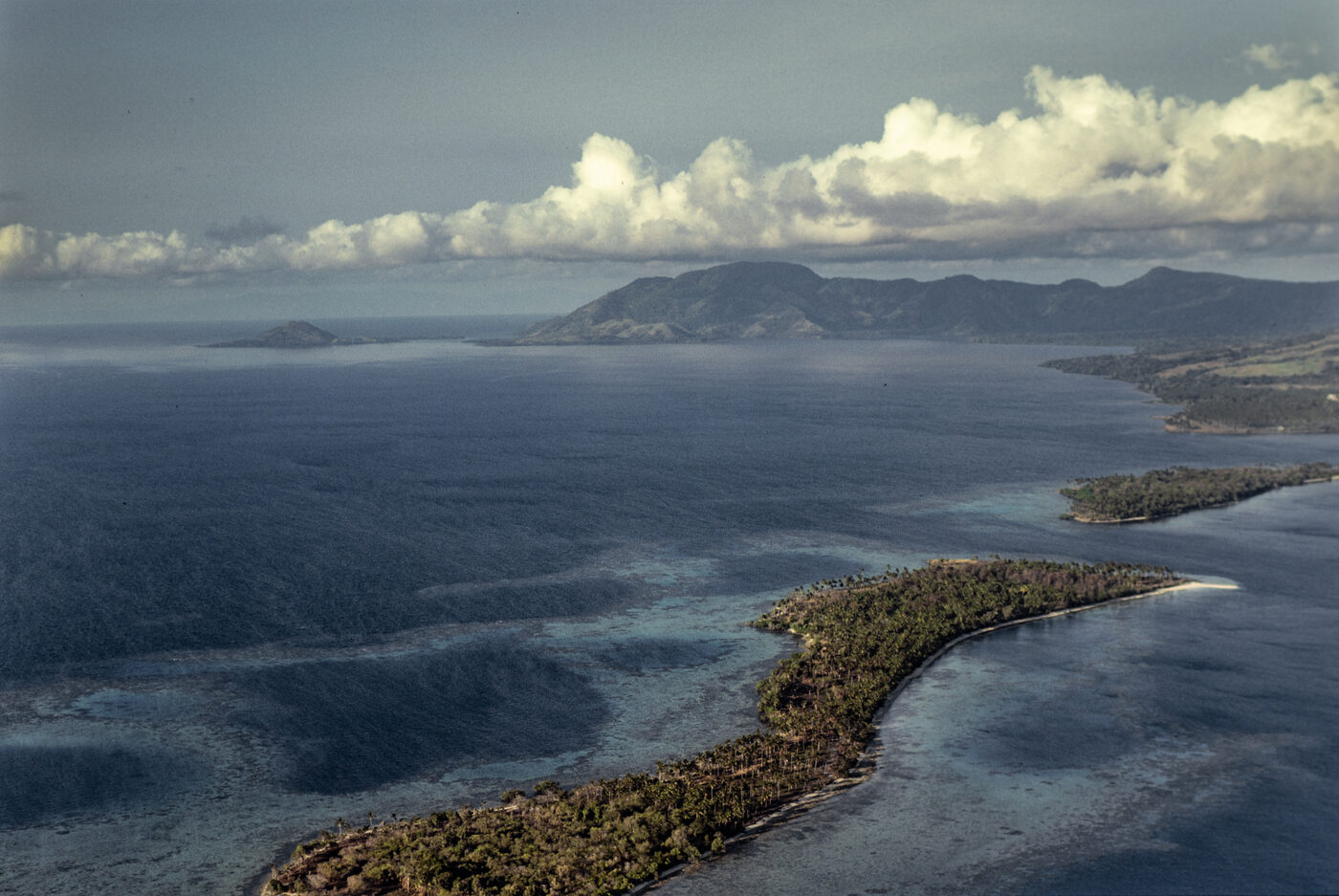 View towards Goodenough from Wapolu and the Barrier Islands, photographed in 1987.