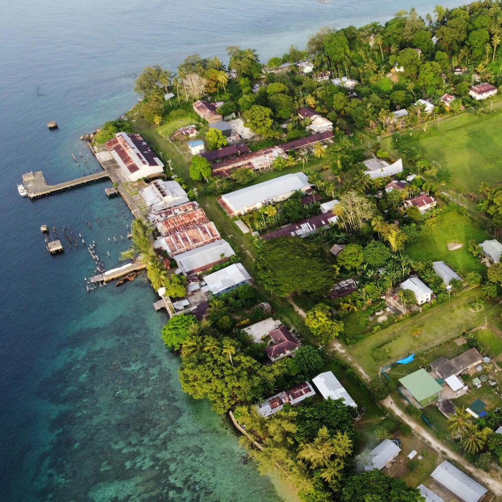 Aerial view of Samarai Island.