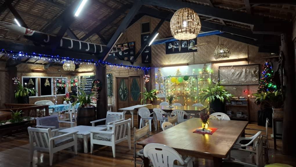 Dining and gathering area at Napatana Lodge.