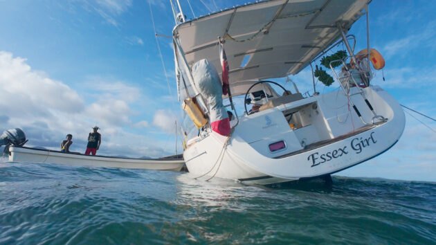 Essex Girl aground on a coral reef, as documented in John Marley’s account.