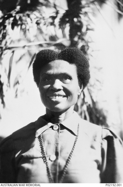 Portrait of nurse Maiogaru (Gimuleia) Taulebona, photographed on 14 April 1943.
